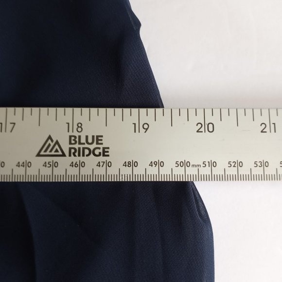 Dessy Collection, Vivian Diamond Blue Backless A Line Dress XS - Picture 14 of 16